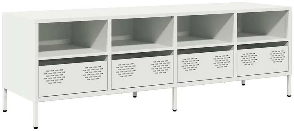 TV staliukas Televizoriaus spintelė, balta, 135x39x43,5cm, plienas