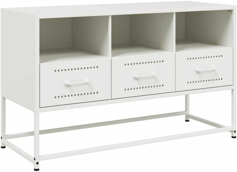 TV staliukas Televizoriaus spintelė, balta, 100,5x39x60,5cm, plienas