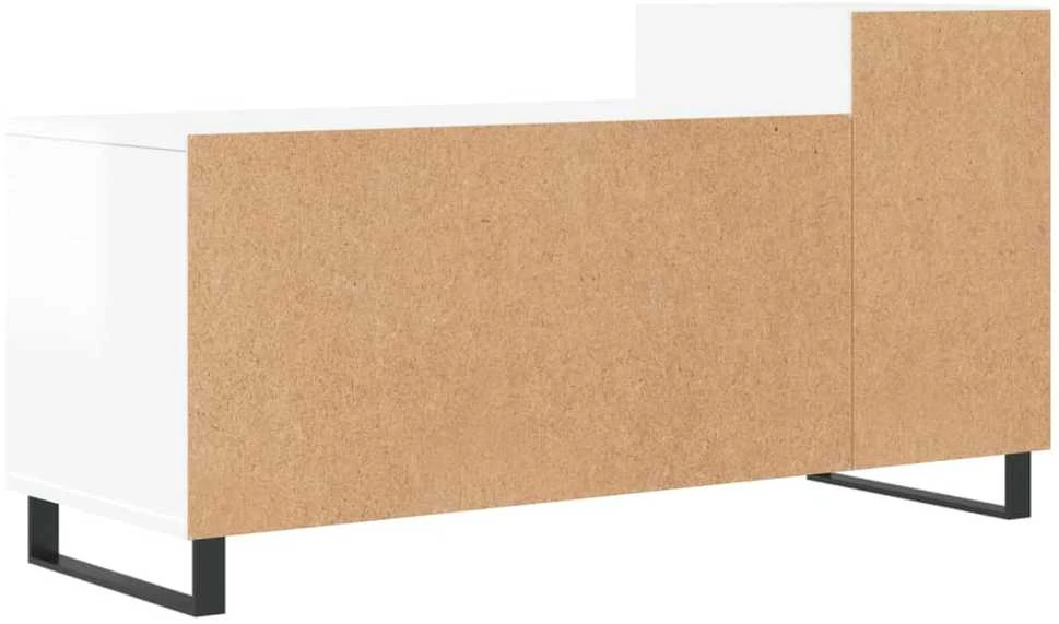 TV staliukas Televizoriaus spintelė, balta, 100x35x55cm, mediena, blizgi