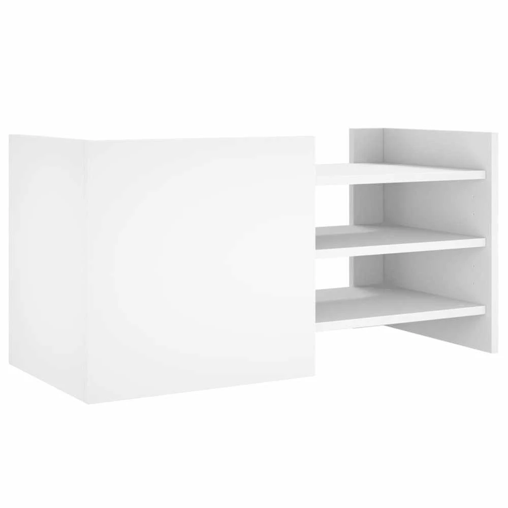 TV staliukas Televizoriaus spintelė, balta, 80x35x40cm, apdirbta mediena