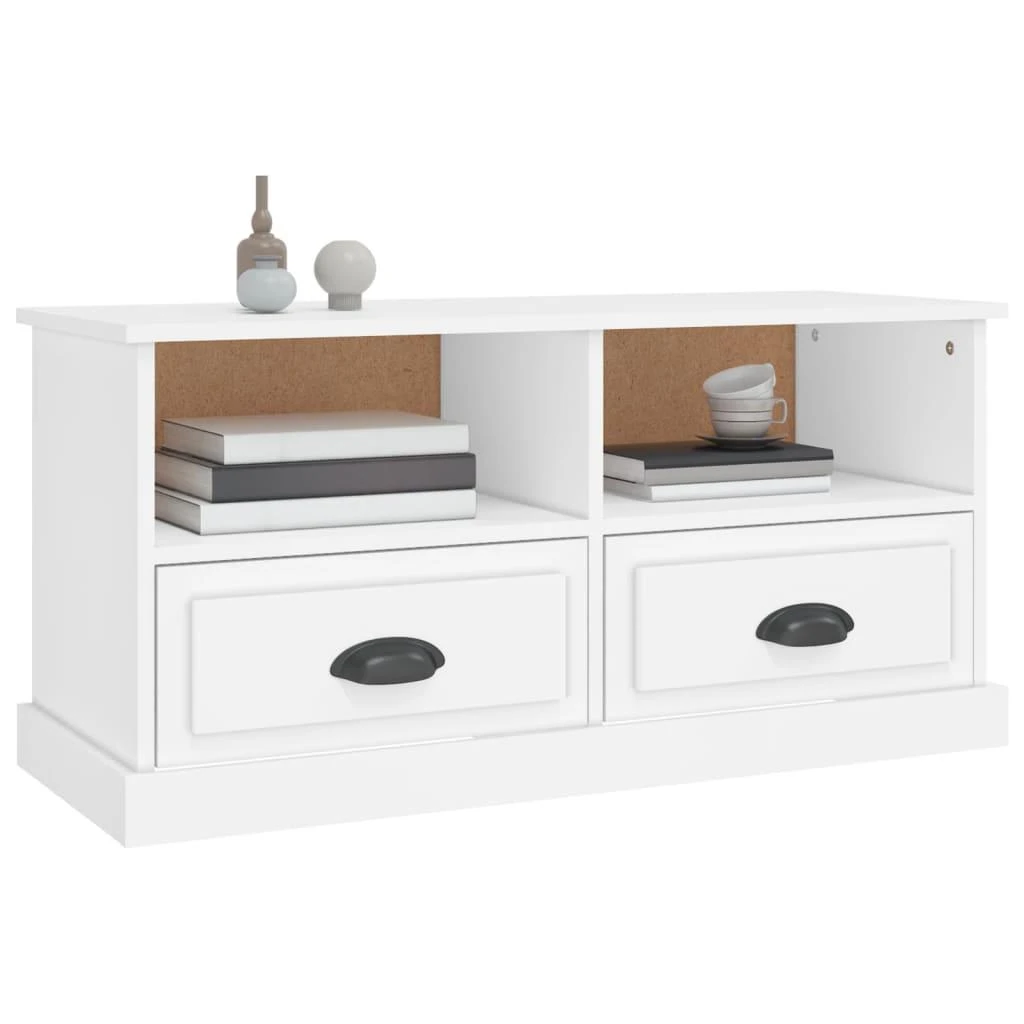 TV staliukas Televizoriaus spintelė, balta, 93x35,5x45cm, apdirbta mediena