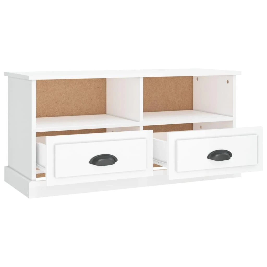 TV staliukas Televizoriaus spintelė, balta, 93x35,5x45cm, mediena, blizgi