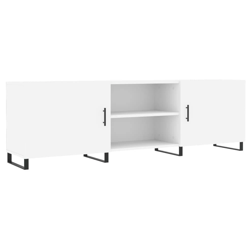 TV staliukas Televizoriaus spintelė, balta, 150x30x50cm, apdirbta mediena