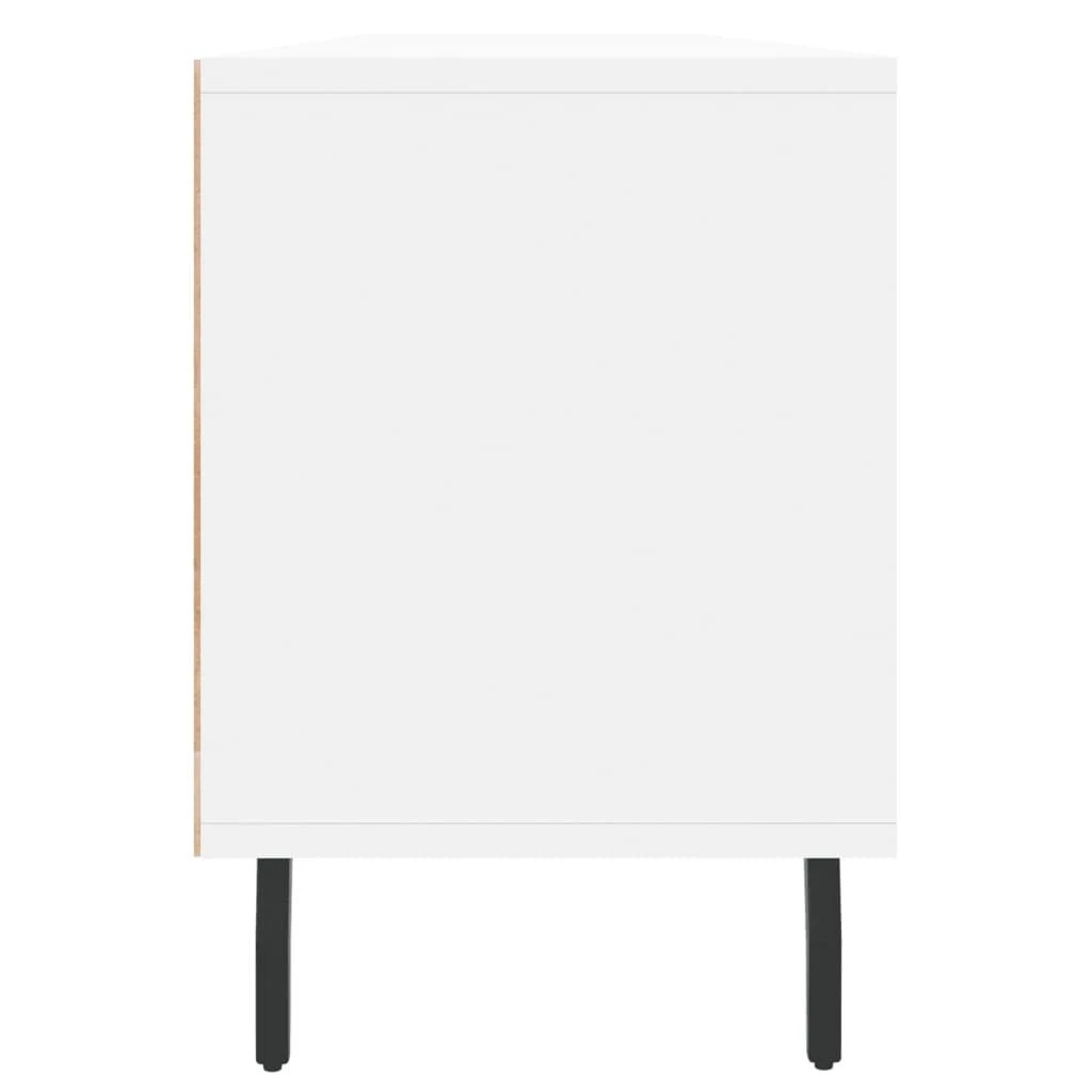 TV staliukas Televizoriaus spintelė, balta, 150x30x44,5cm, apdirbta mediena