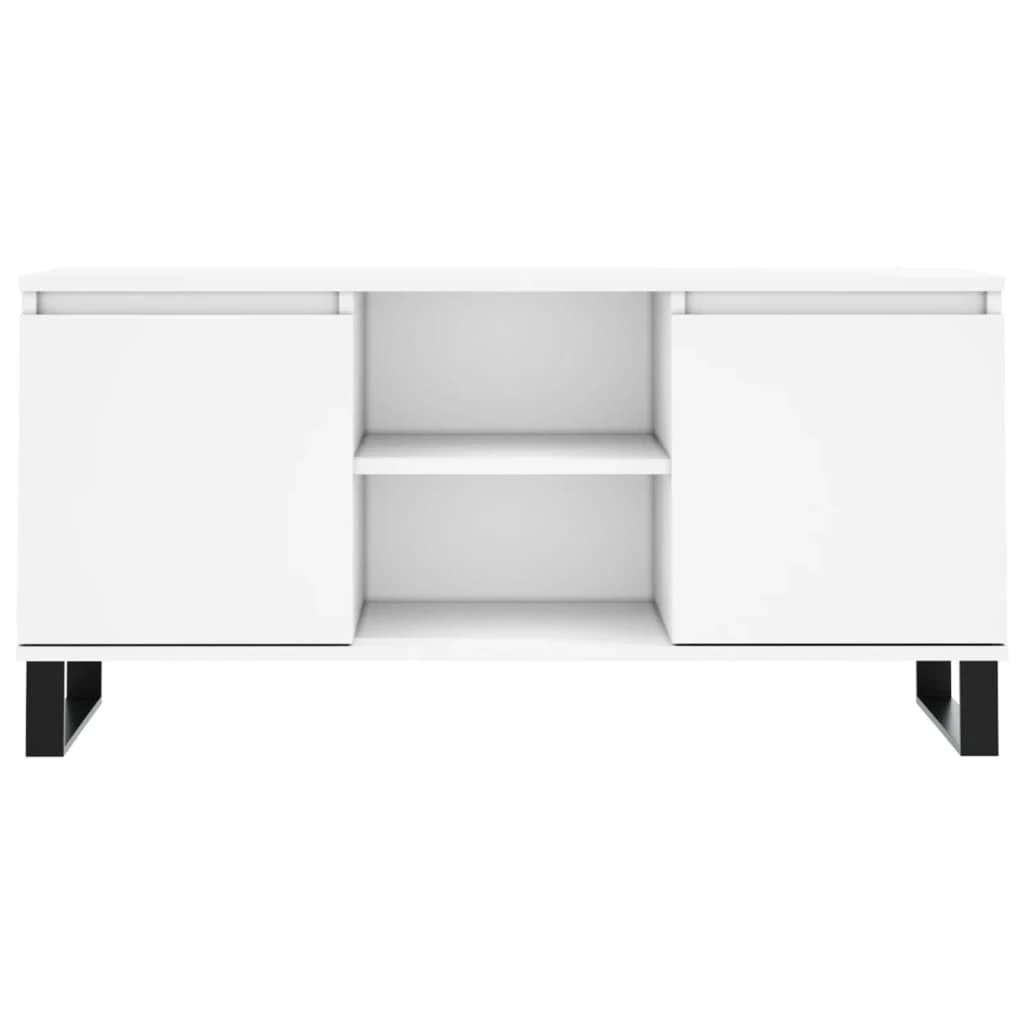 TV staliukas Televizoriaus spintelė, balta, 104x35x50cm, apdirbta mediena