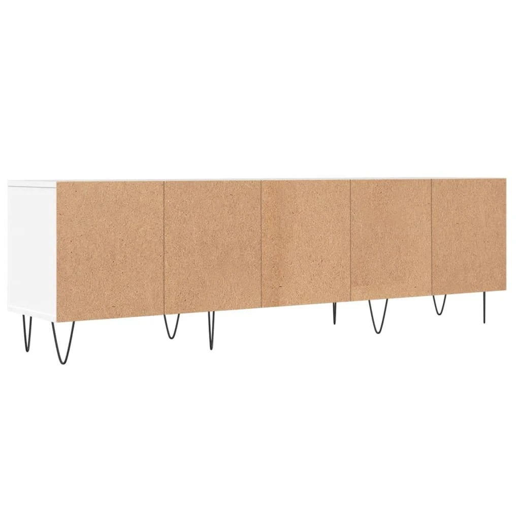 TV staliukas Televizoriaus spintelė, balta, 150x30x44,5cm, apdirbta mediena