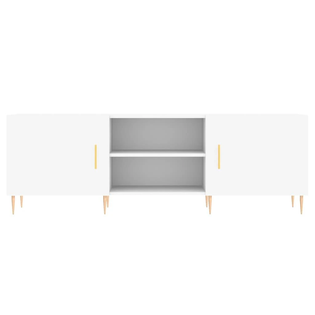 TV staliukas Televizoriaus spintelė, balta, 150x30x50cm, apdirbta mediena