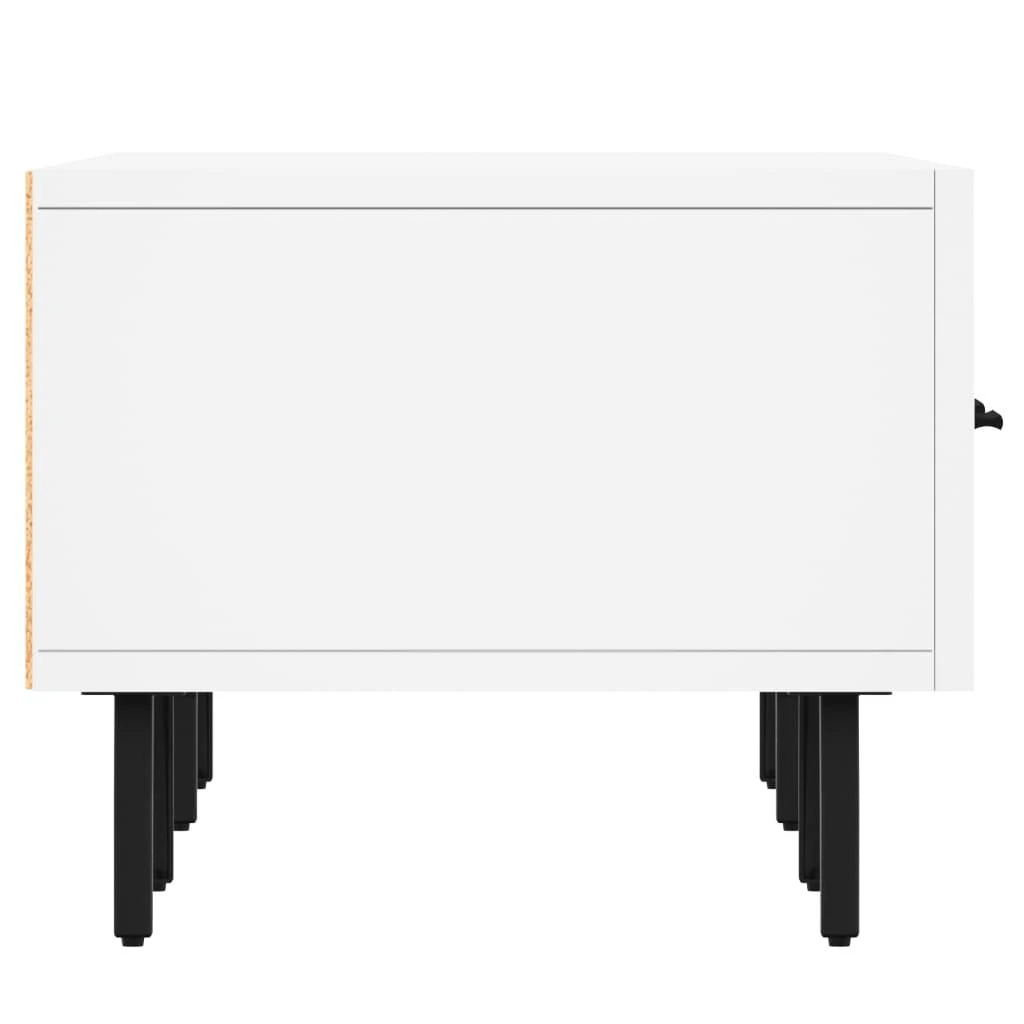 TV staliukas Televizoriaus spintelė, balta, 150x36x30cm, apdirbta mediena