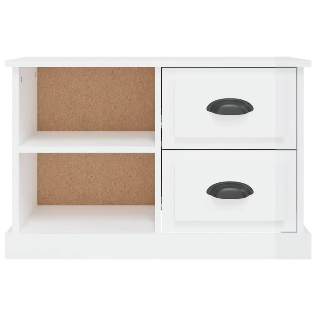 TV staliukas Televizoriaus spintelė, balta, 73x35,5x47,5cm, mediena, blizgi