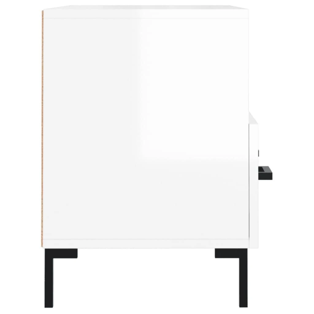 TV staliukas Televizoriaus spintelė, balta, 80x36x50cm, mediena, blizgi