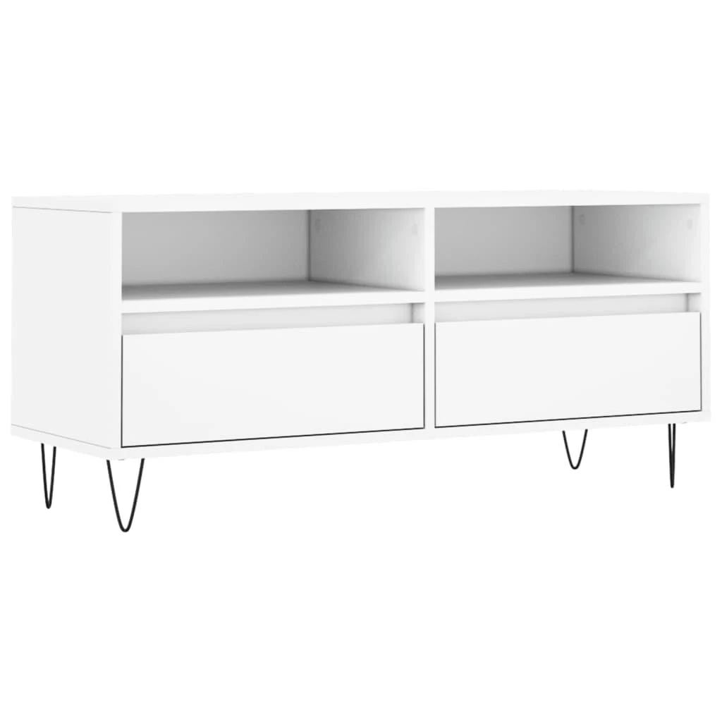 TV staliukas Televizoriaus spintelė, balta, 100x34,5x44,5cm, mediena
