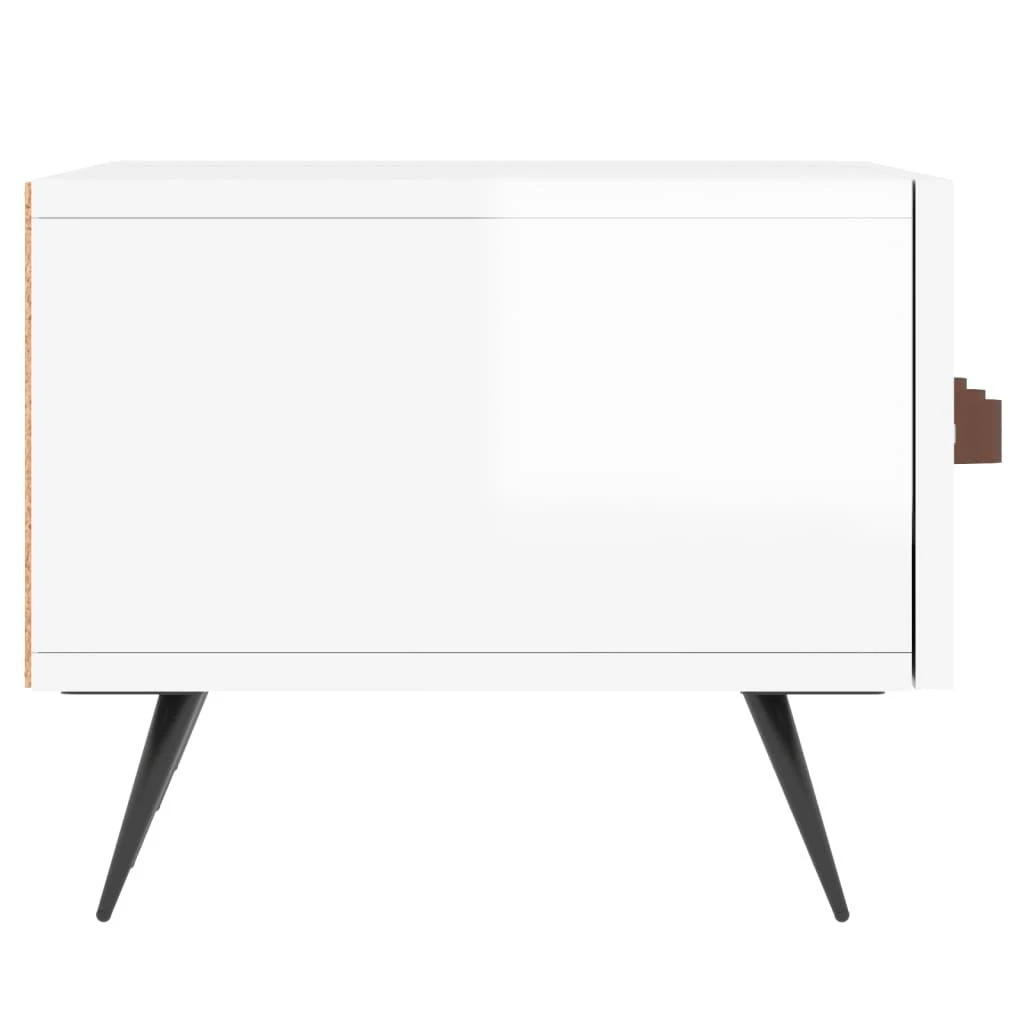 TV staliukas Televizoriaus spintelė, balta, 150x36x30cm, mediena, blizgi