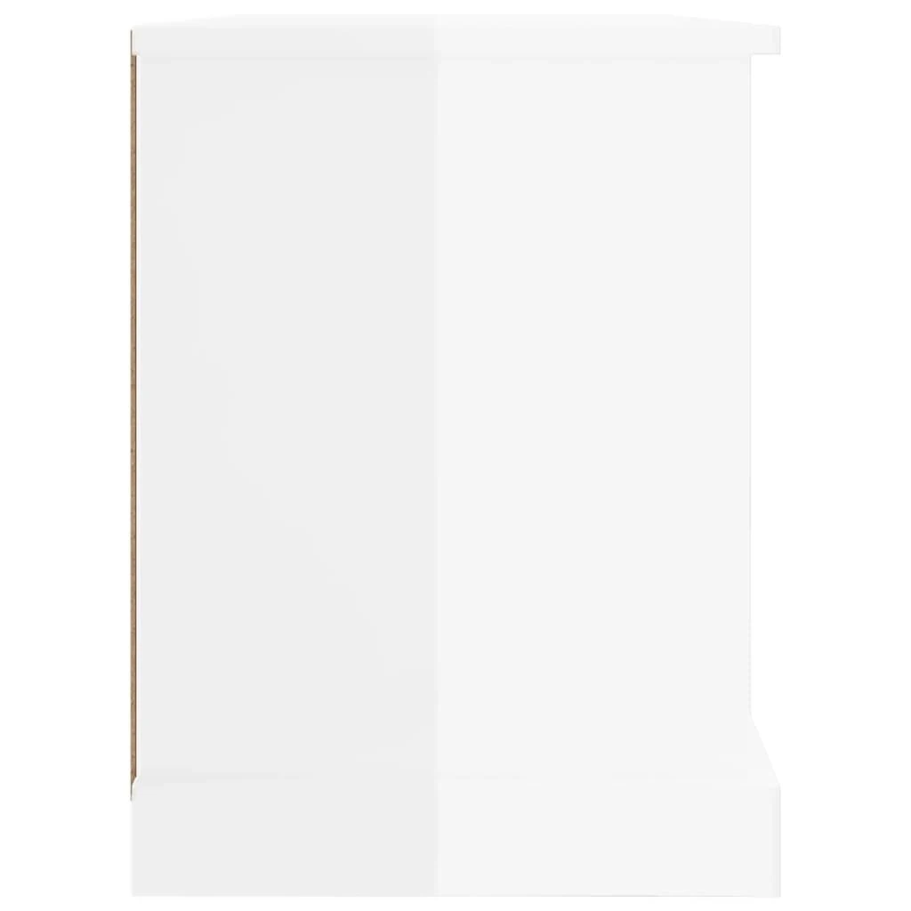 TV staliukas Televizoriaus spintelė, balta, 73x35,5x47,5cm, mediena, blizgi