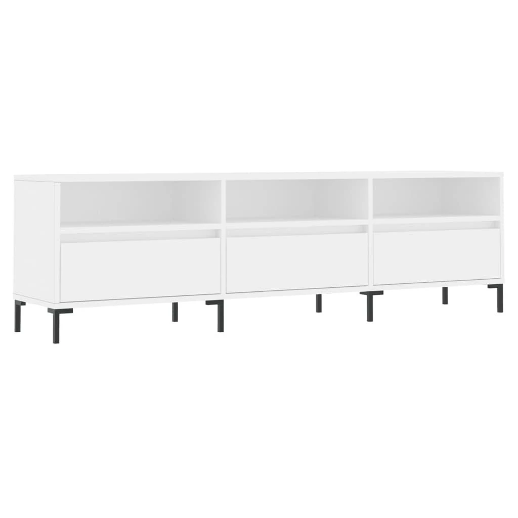TV staliukas Televizoriaus spintelė, balta, 150x30x44,5cm, apdirbta mediena