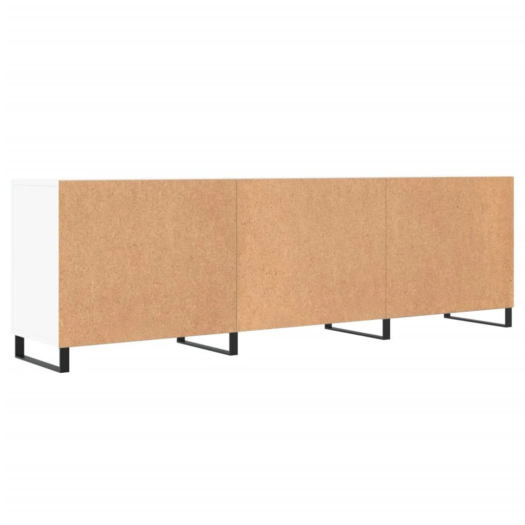 TV staliukas Televizoriaus spintelė, balta, 150x30x50cm, apdirbta mediena
