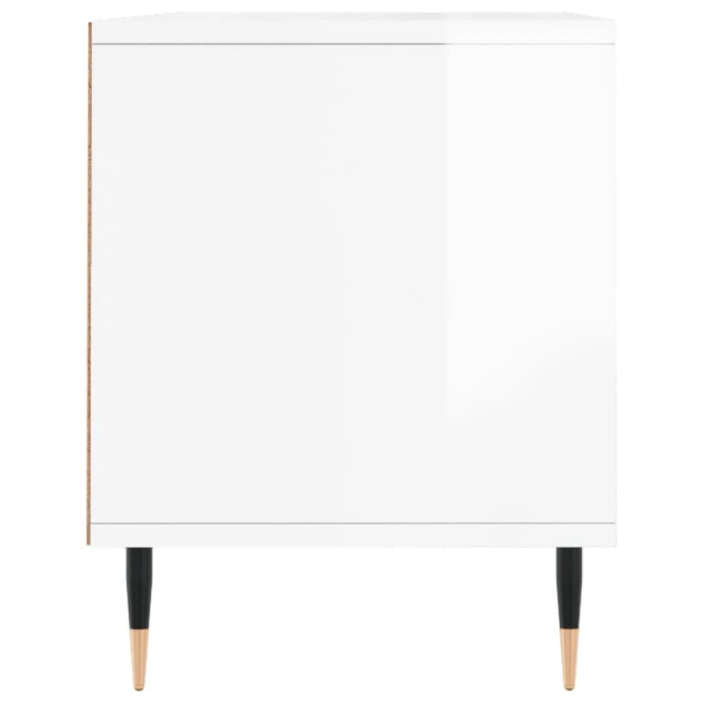 TV staliukas Televizoriaus spintelė, balta, 100x34,5x44,5cm, mediena, blizgi