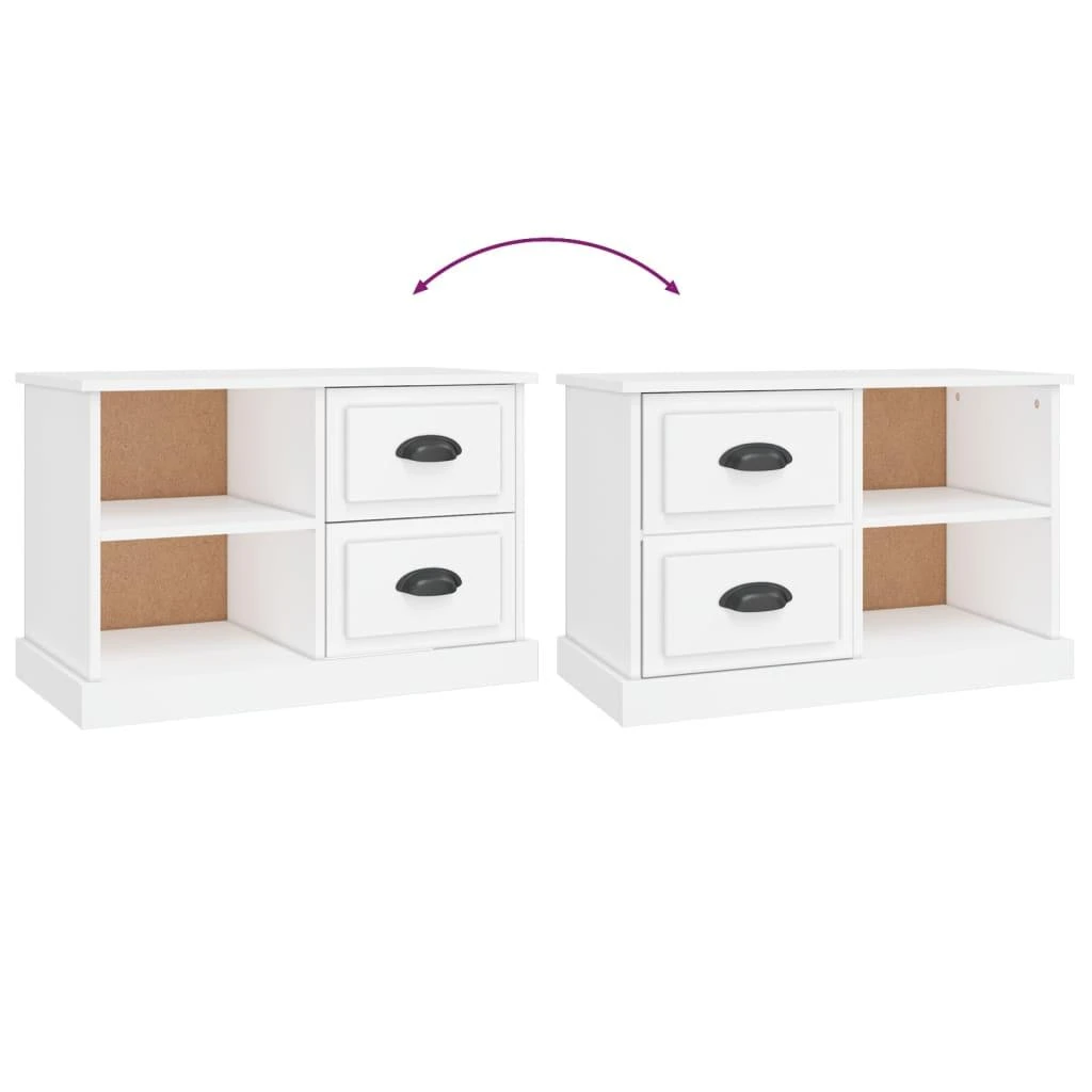 TV staliukas Televizoriaus spintelė, balta, 73x35,5x47,5cm, apdirbta mediena