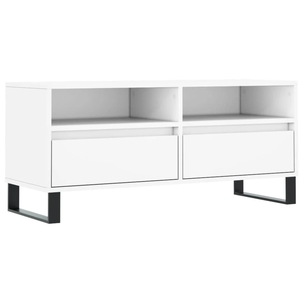 TV staliukas Televizoriaus spintelė, balta, 100x34,5x44,5cm, mediena