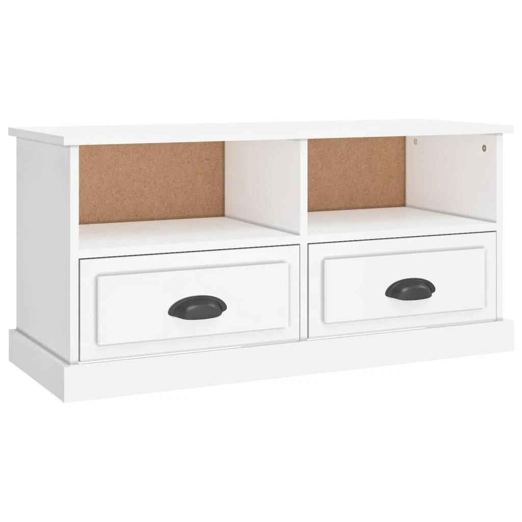 TV staliukas Televizoriaus spintelė, balta, 93x35,5x45cm, mediena, blizgi