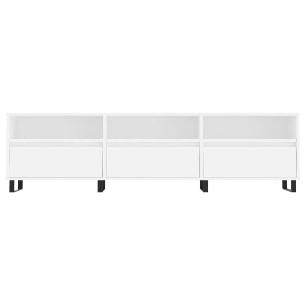 TV staliukas Televizoriaus spintelė, balta, 150x30x44,5cm, apdirbta mediena