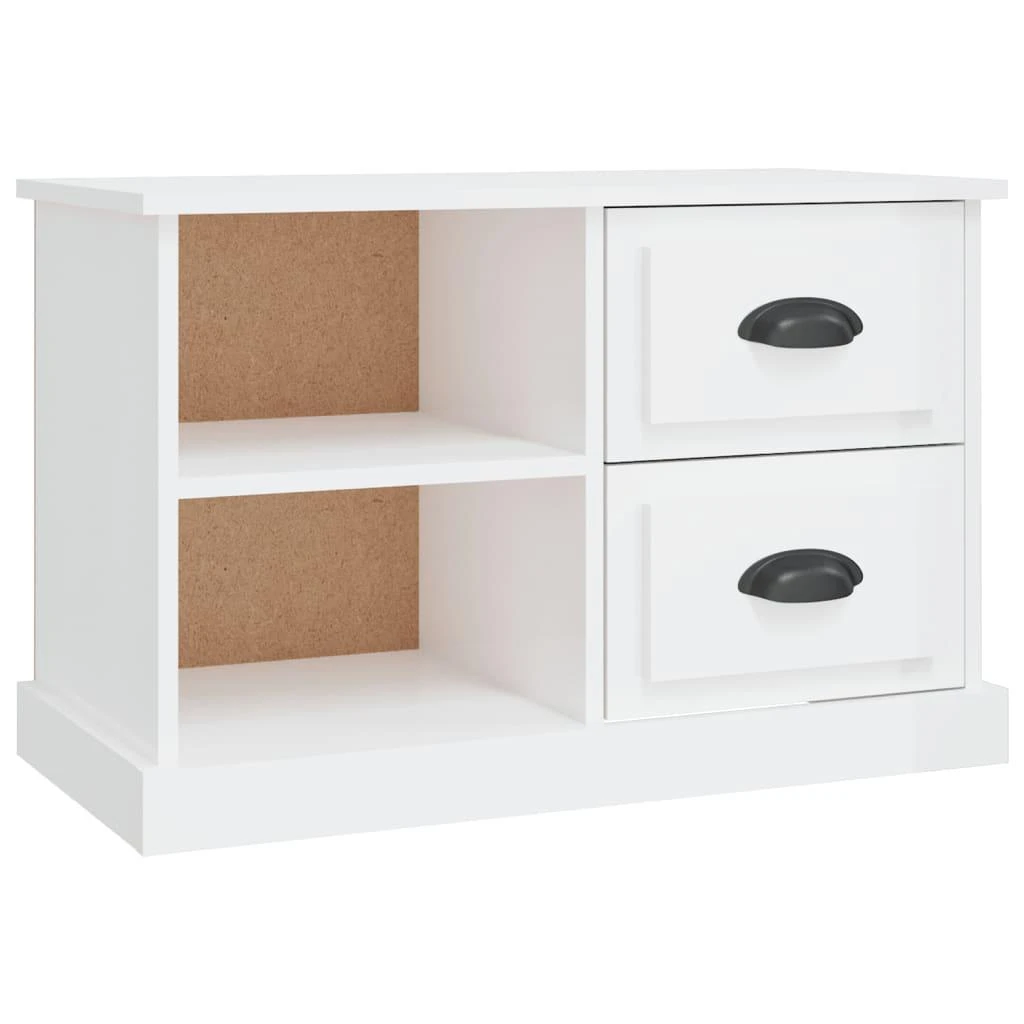 TV staliukas Televizoriaus spintelė, balta, 73x35,5x47,5cm, mediena, blizgi