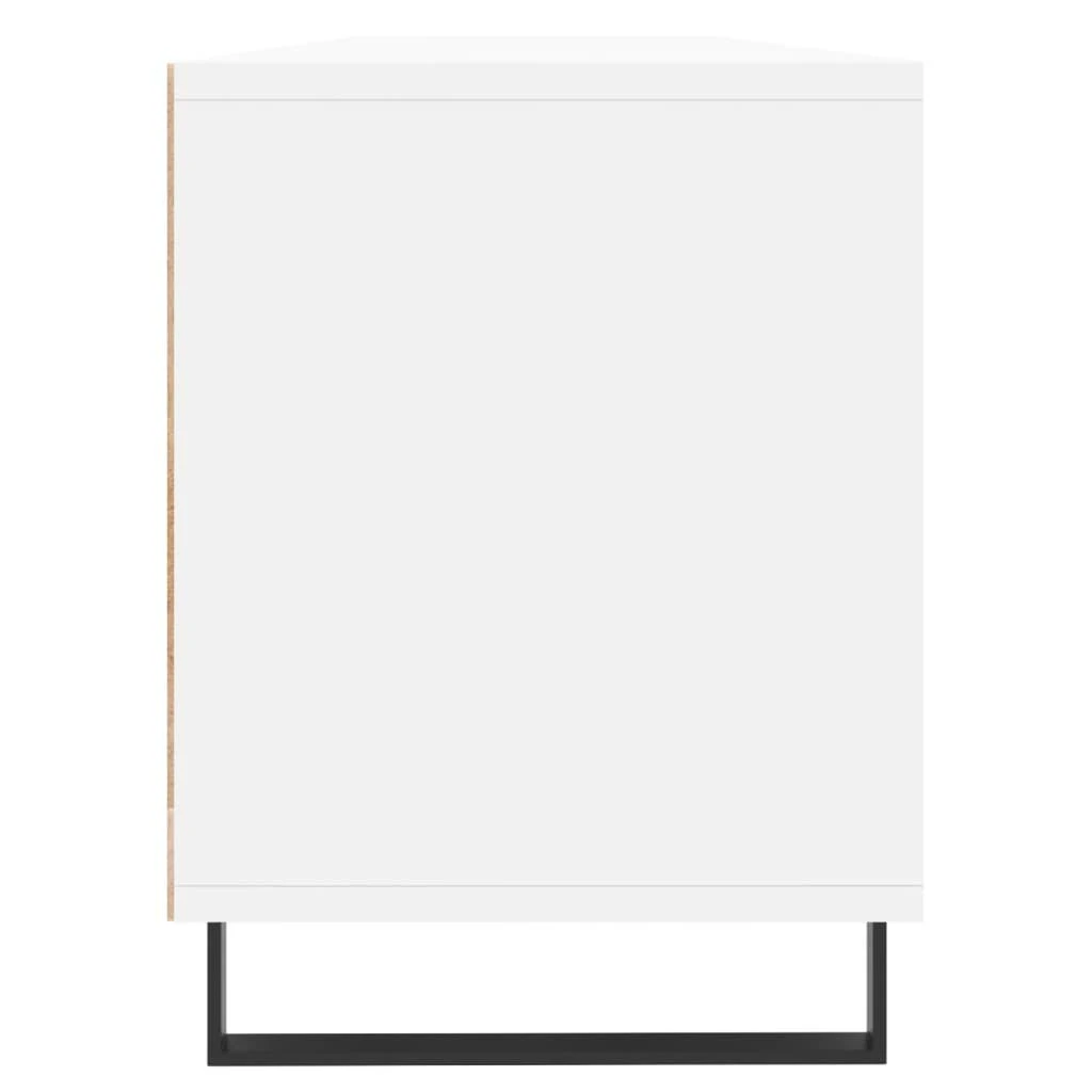 TV staliukas Televizoriaus spintelė, balta, 150x30x44,5cm, apdirbta mediena