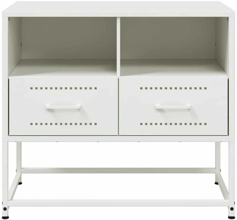 TV staliukas Televizoriaus spintelė, baltos spalvos, 68x39x60,5cm, plienas