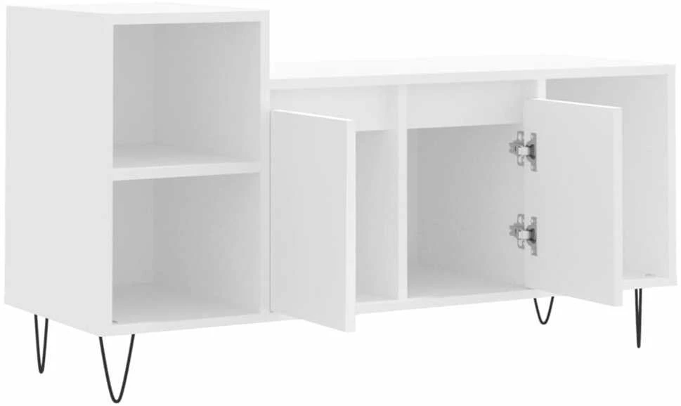 TV staliukas Televizoriaus spintelė, baltos spalvos, 100x35x55cm, mediena
