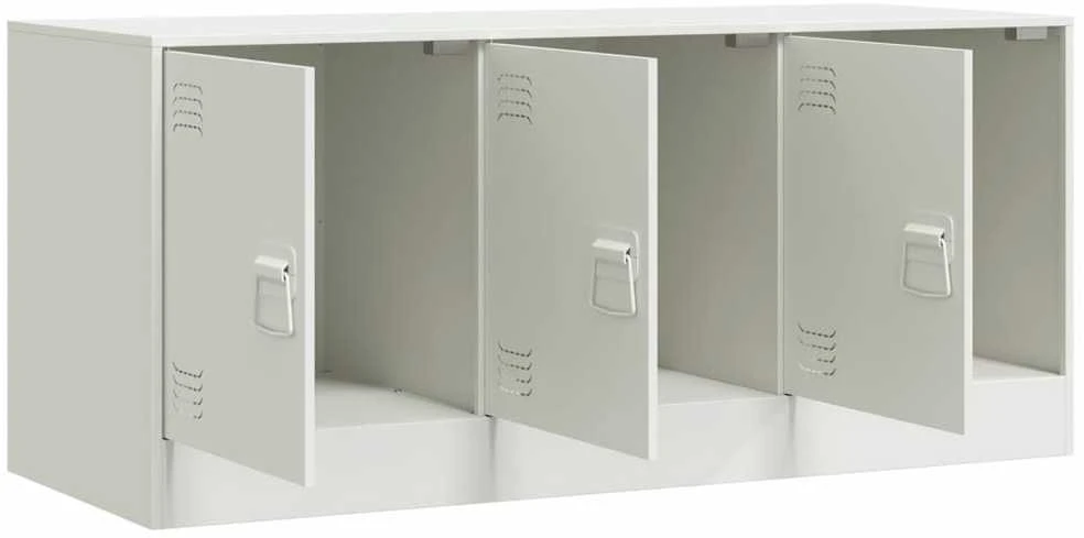 TV staliukas Televizoriaus spintelė, baltos spalvos, 99x39x44cm, plienas