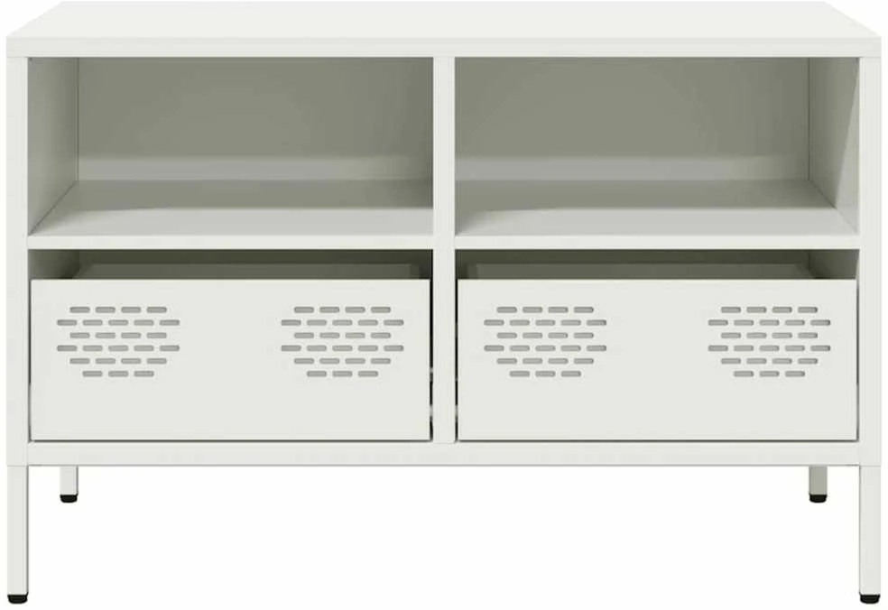 TV staliukas Televizoriaus spintelė, baltos, 68x39x43,5cm, plienas