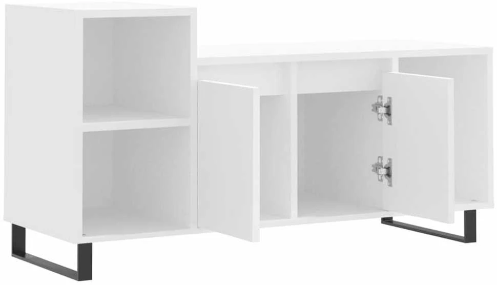 TV staliukas Televizoriaus spintelė, baltos spalvos, 100x35x55cm, mediena
