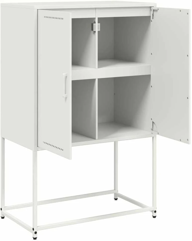 TV staliukas Televizoriaus spintelė, baltos spalvos, 68x39x60,5cm, plienas