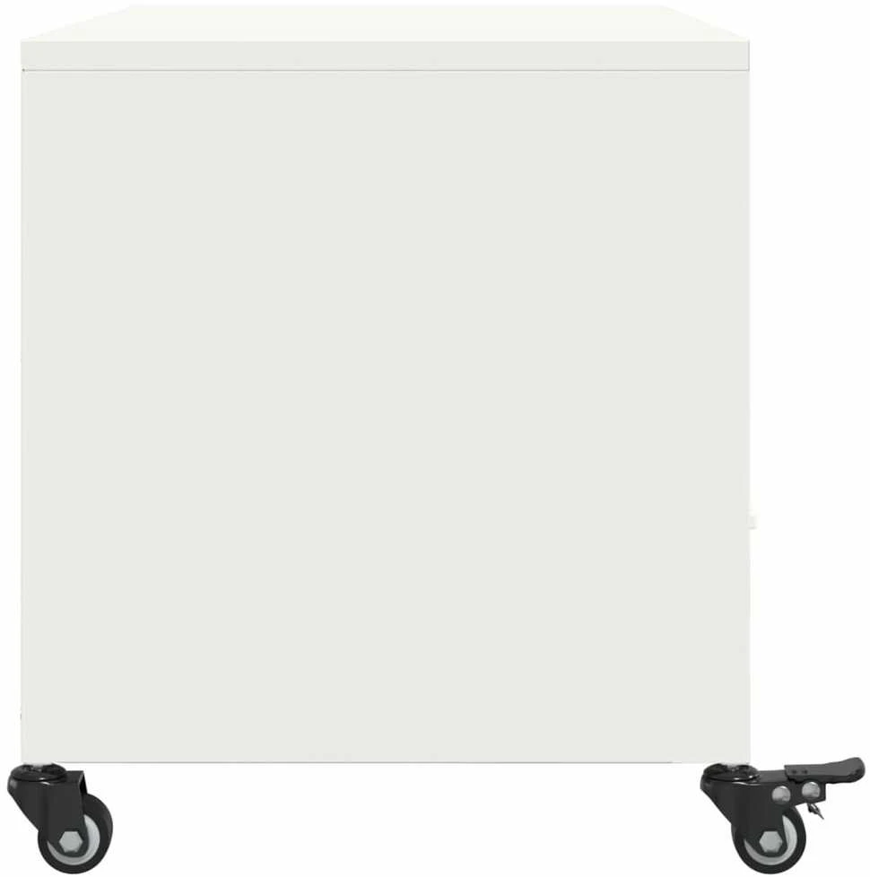 TV staliukas Televizoriaus spintelė, baltos spalvos, 68x39x43,5cm, plienas