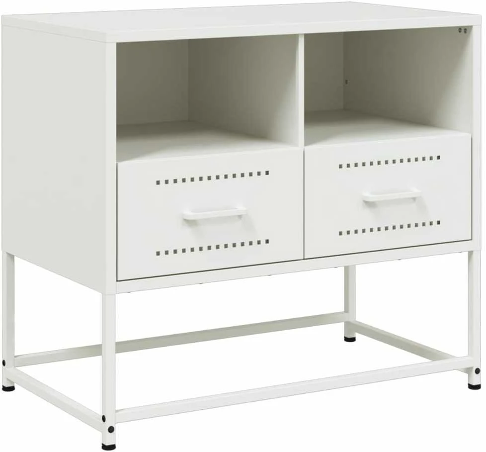 TV staliukas Televizoriaus spintelė, baltos spalvos, 68x39x60,5cm, plienas