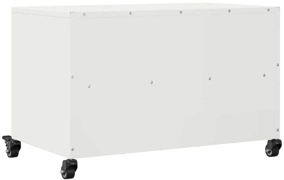 TV staliukas Televizoriaus spintelė, baltos spalvos, 68x39x43,5cm, plienas