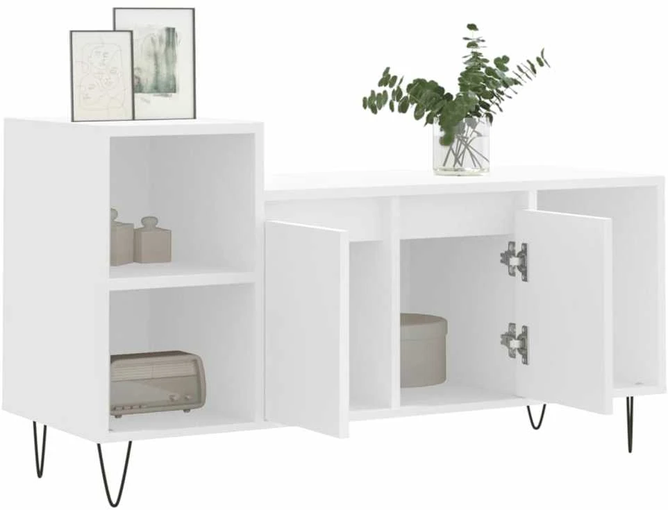 TV staliukas Televizoriaus spintelė, baltos spalvos, 100x35x55cm, mediena