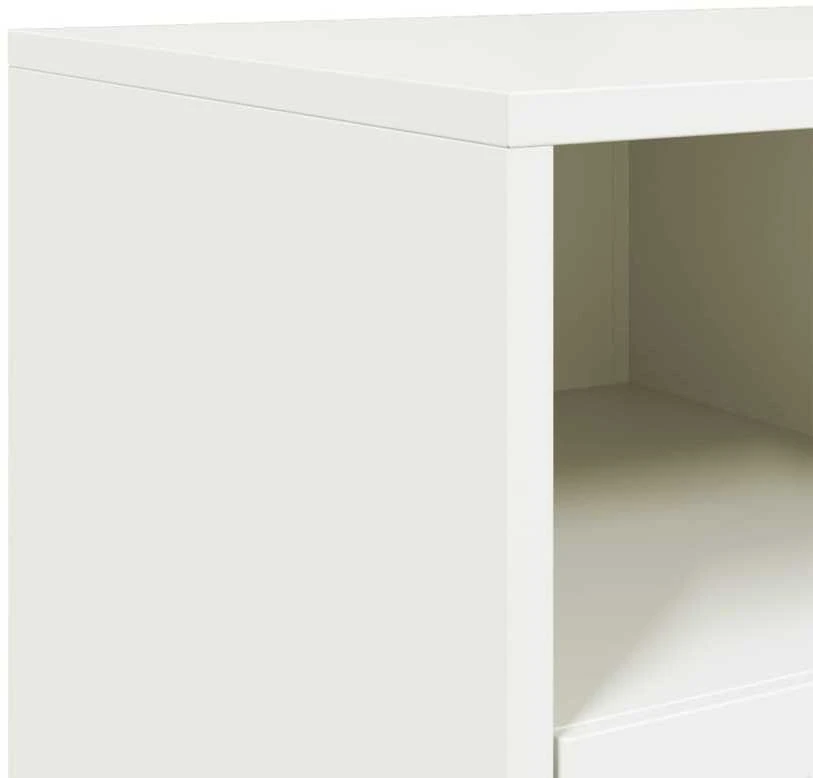 TV staliukas Televizoriaus spintelė, baltos spalvos, 68x39x43,5cm, plienas