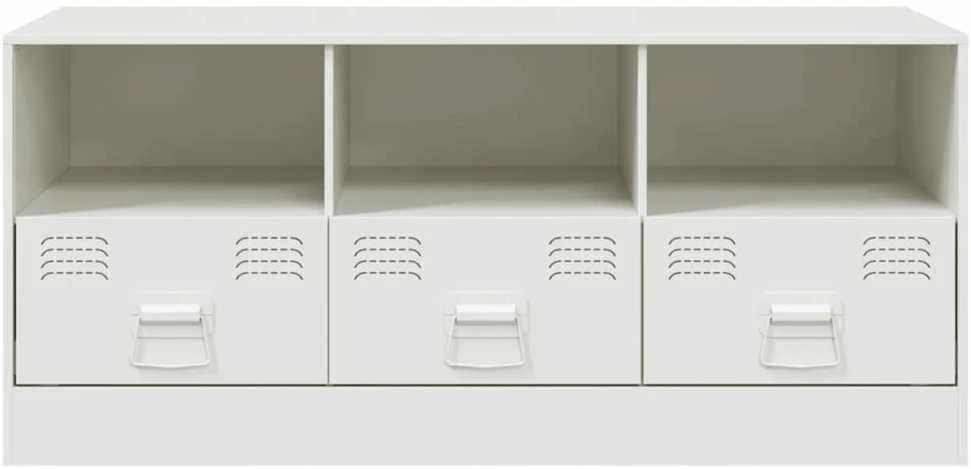 TV staliukas Televizoriaus spintelė, baltos spalvos, 99x39x44cm, plienas