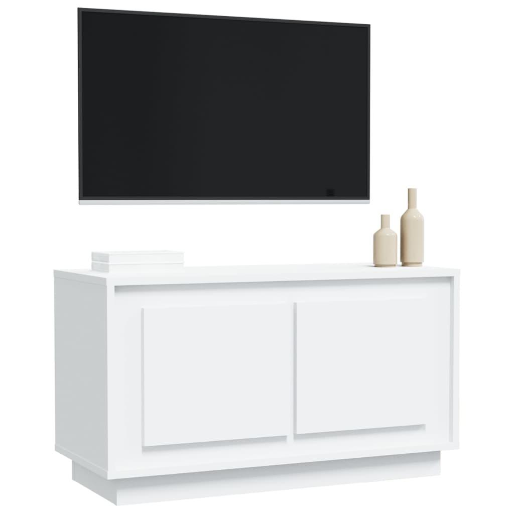 TV staliukas Televizoriaus spintelė, baltos spalvos, 80x35x45cm, mediena