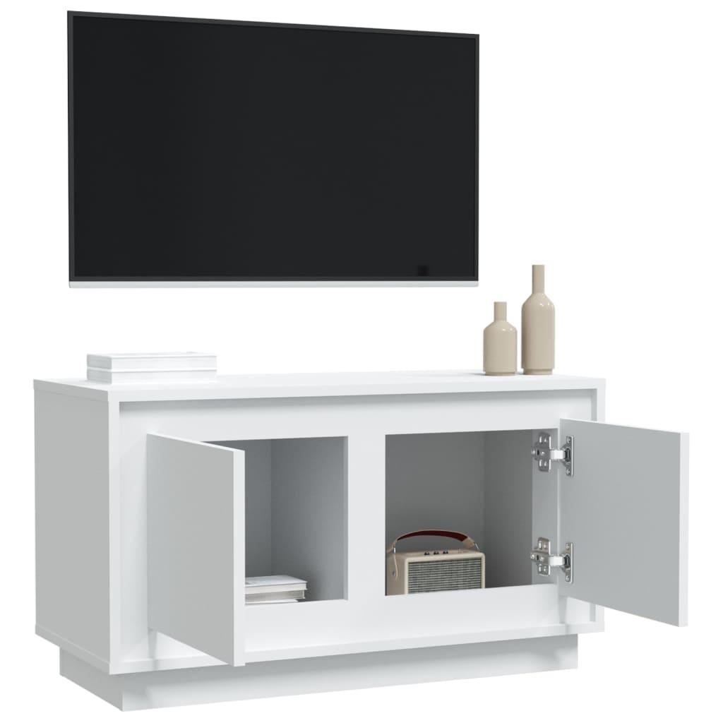 TV staliukas Televizoriaus spintelė, baltos spalvos, 80x35x45cm, mediena