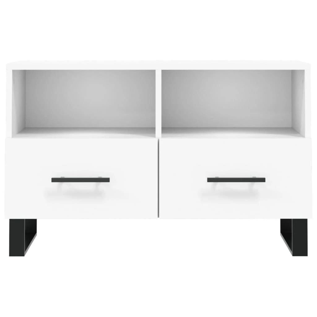 TV staliukas Televizoriaus spintelė, baltos spalvos, 80x36x50cm, mediena