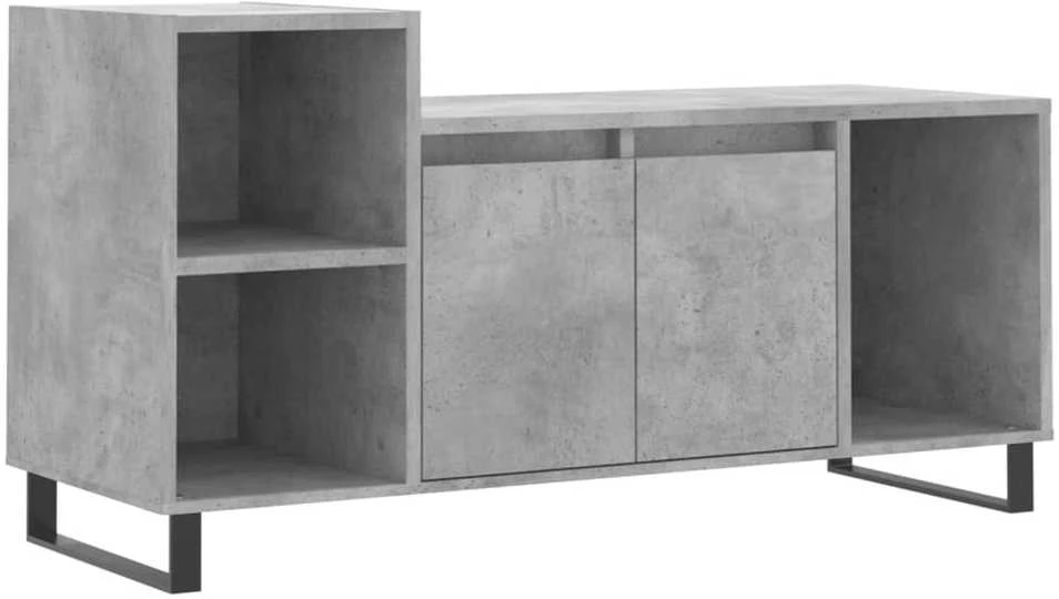 TV staliukas Televizoriaus spintelė, betono pilka, 100x35x55cm, mediena