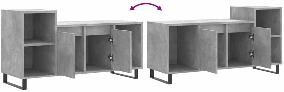 TV staliukas Televizoriaus spintelė, betono pilka, 100x35x55cm, mediena