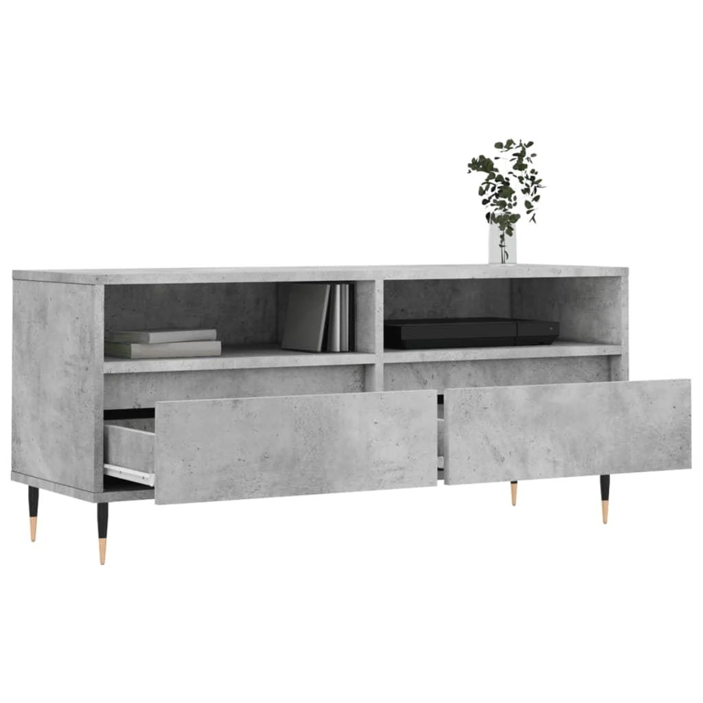 TV staliukas Televizoriaus spintelė, betono pilka, 100x34,5x44,5cm, mediena