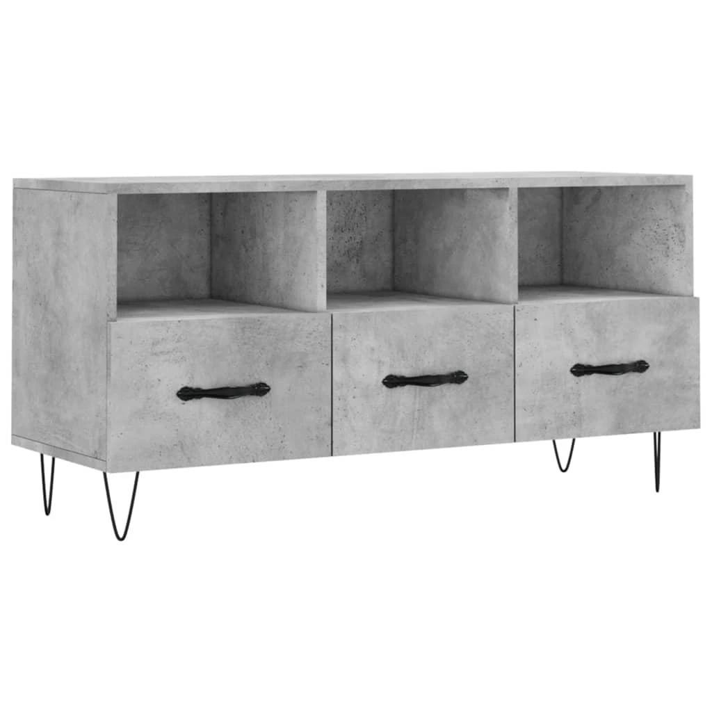 TV staliukas Televizoriaus spintelė, betono pilka, 102x36x50cm, mediena