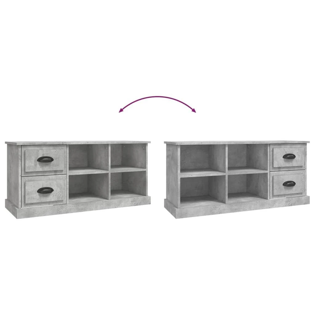 TV staliukas Televizoriaus spintelė, betono pilka, 102x35,5x47,5cm, mediena