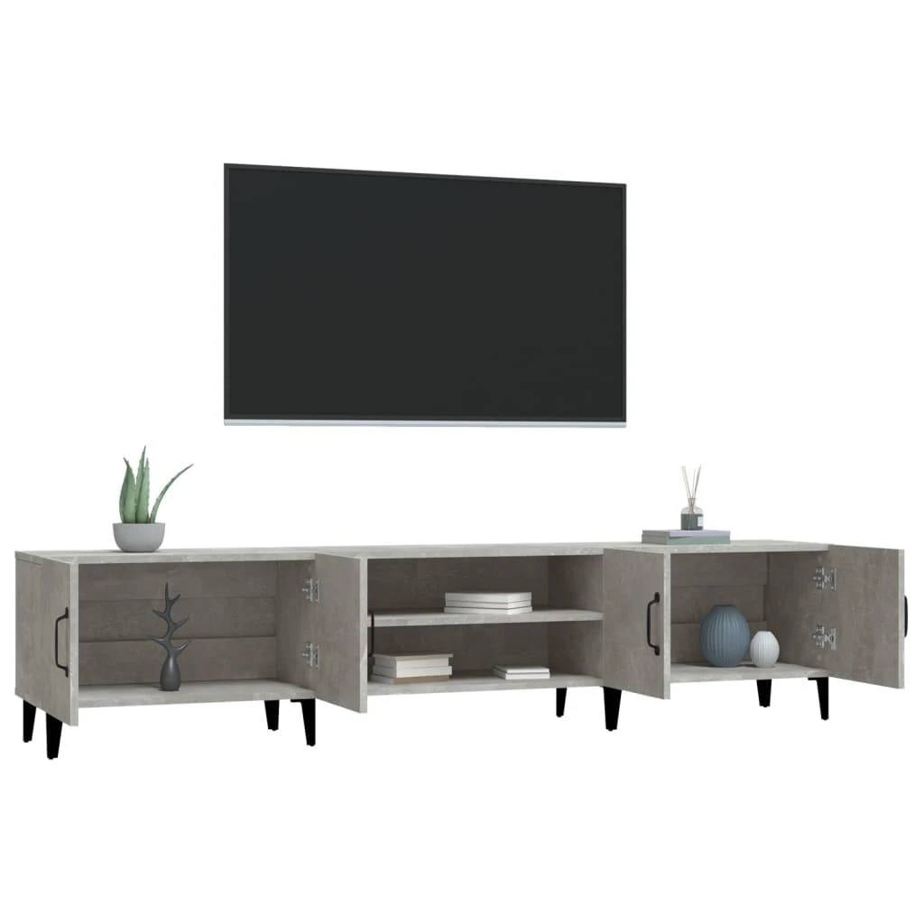 TV staliukas Televizoriaus spintelė, betono pilka, 180x31,5x40cm, mediena