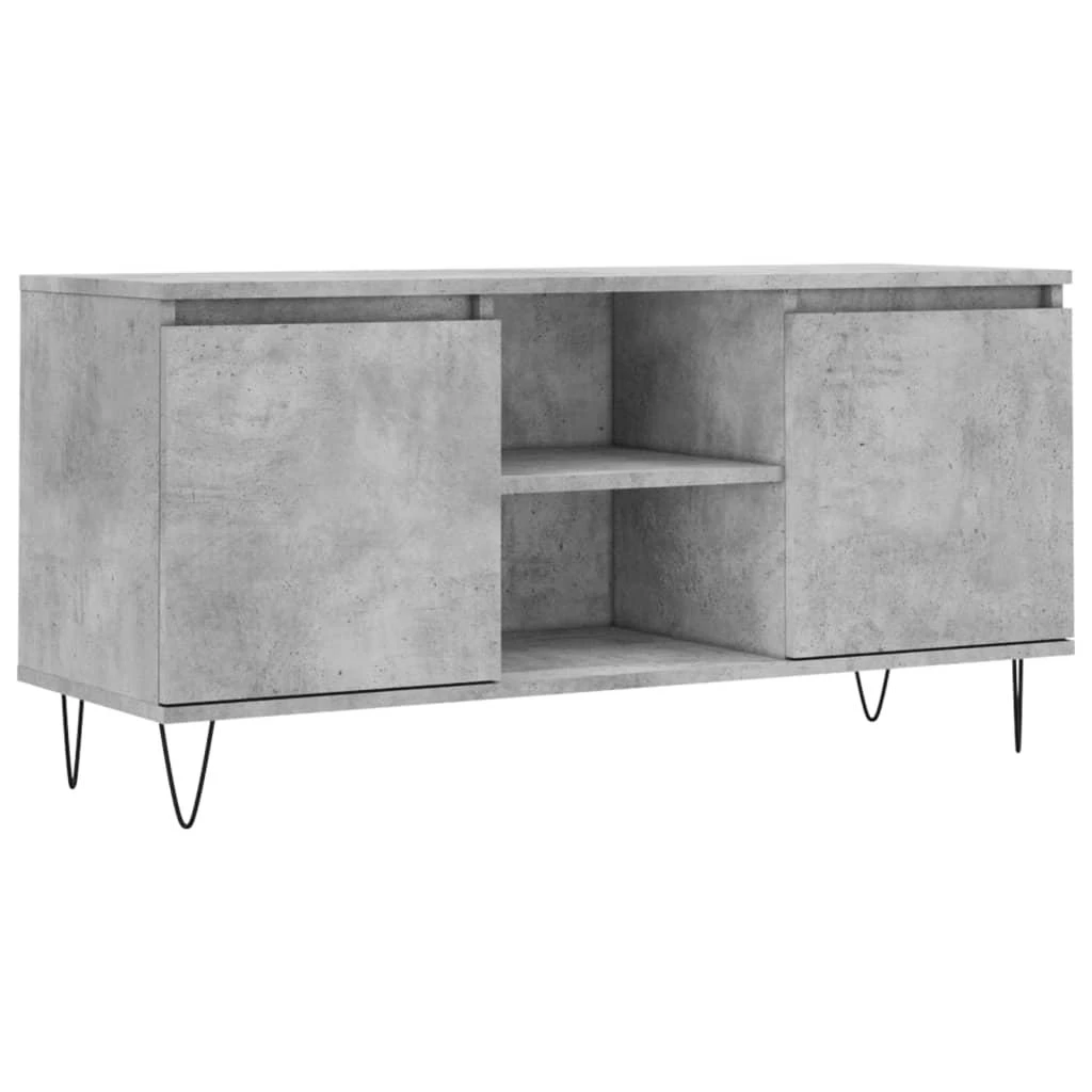 TV staliukas Televizoriaus spintelė, betono pilka, 104x35x50cm, mediena