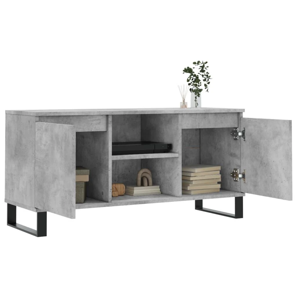TV staliukas Televizoriaus spintelė, betono pilka, 104x35x50cm, mediena