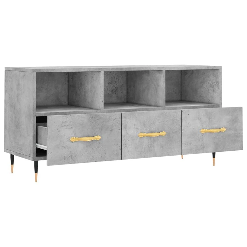 TV staliukas Televizoriaus spintelė, betono pilka, 102x36x50cm, mediena